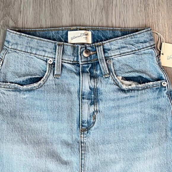 (NWT) Universal Thread Women's High-Rise Denim Maxi Skir - Picture 6 of 10